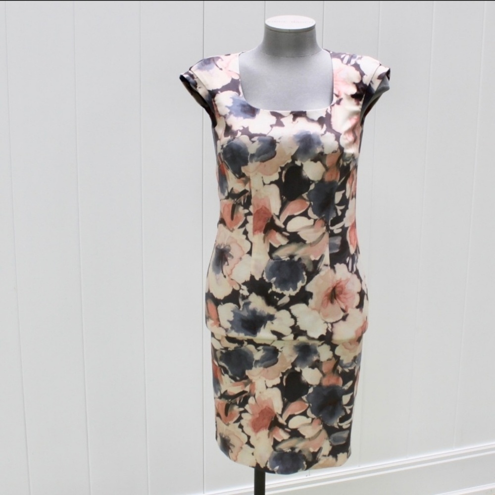 Peserico floral sheath dress
